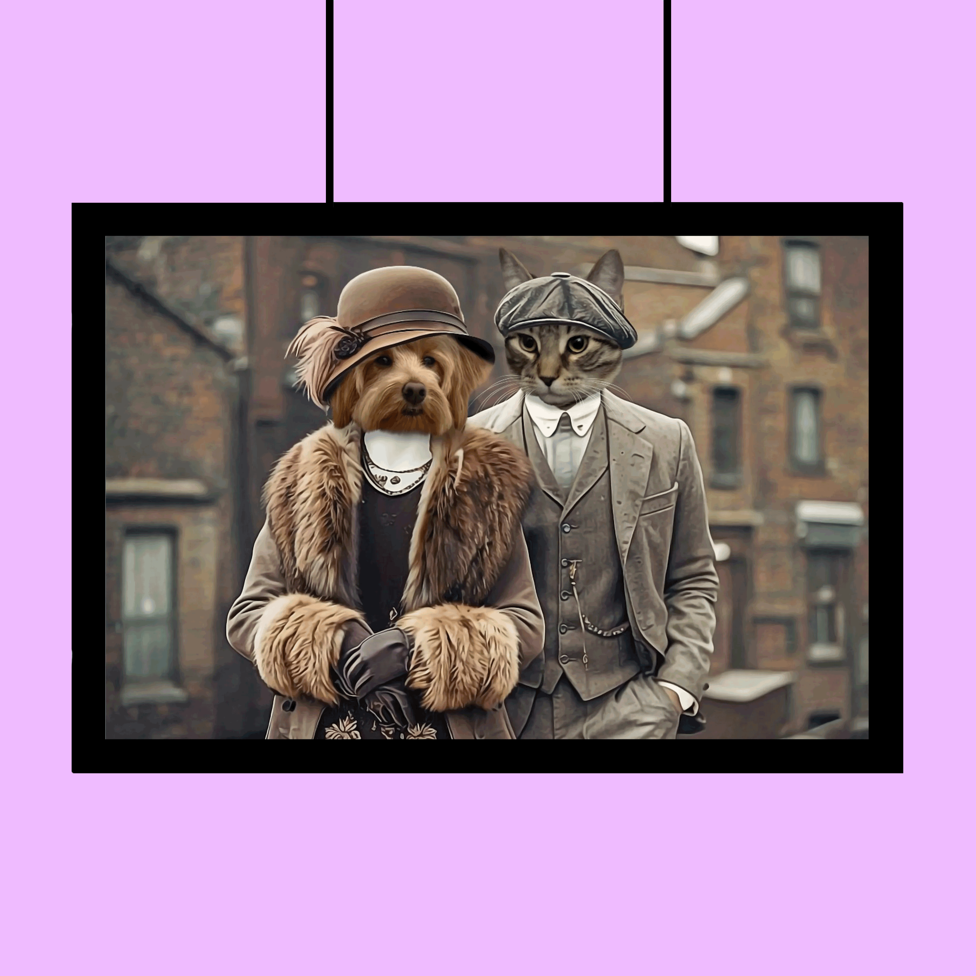 Peaky Blinders Couple Pet Portrait